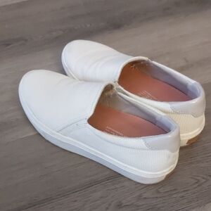 Women's White Slip-On Sneakers